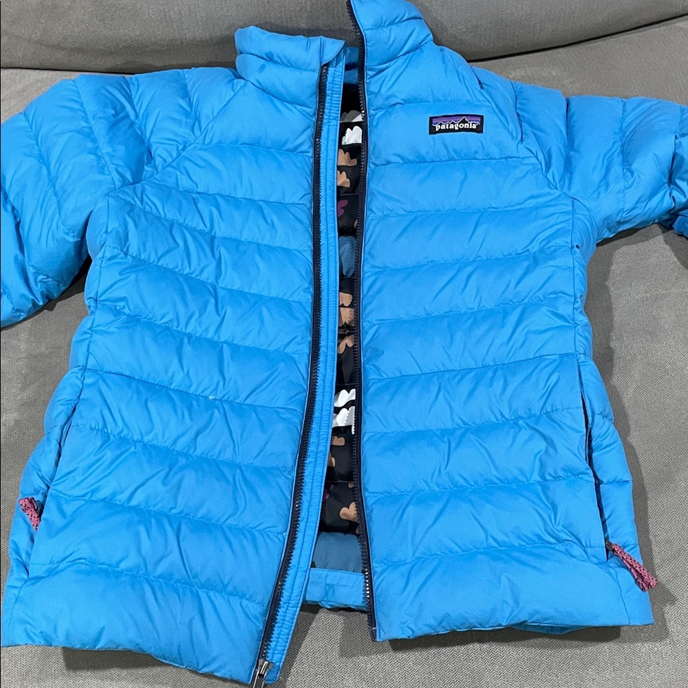 Kids Med Patagonia Vibrant Blue down feather puffer  Jacket